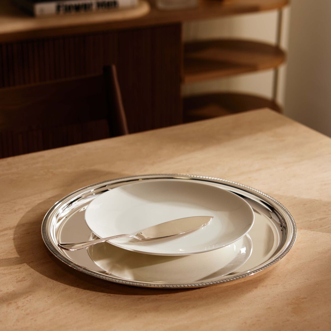 christofle albi fish serving knife silver plated