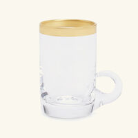 villari amour arabic tea cup   saucer clear