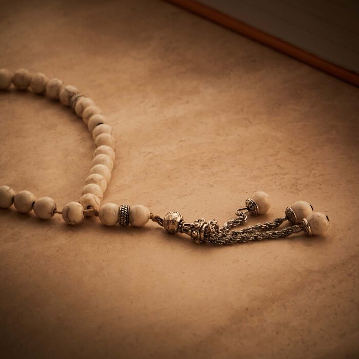 لايت اوف سكينة مسبحة من العقيق الرخامي