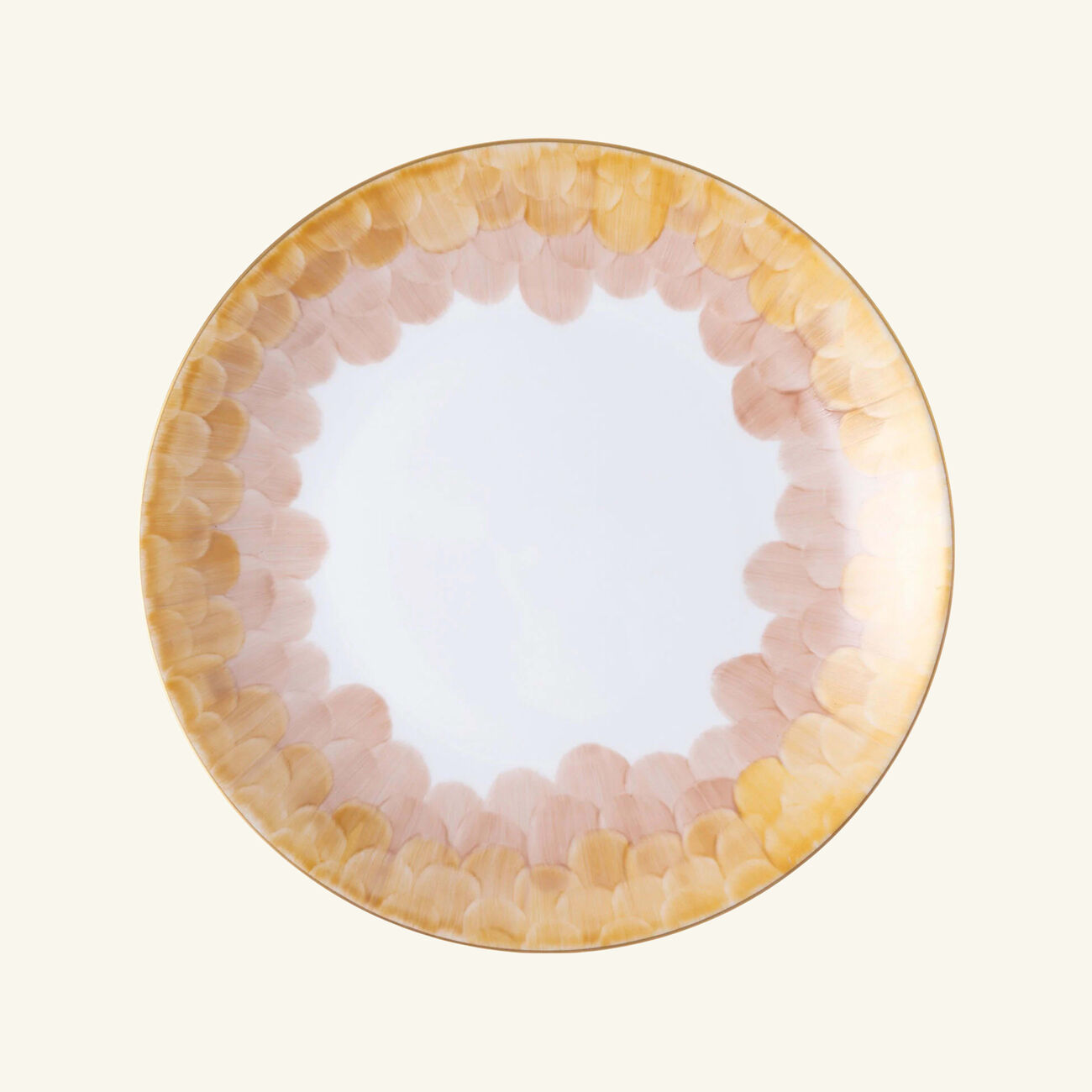 marie daage cercle d  cailles dinner plate round pink 26cm