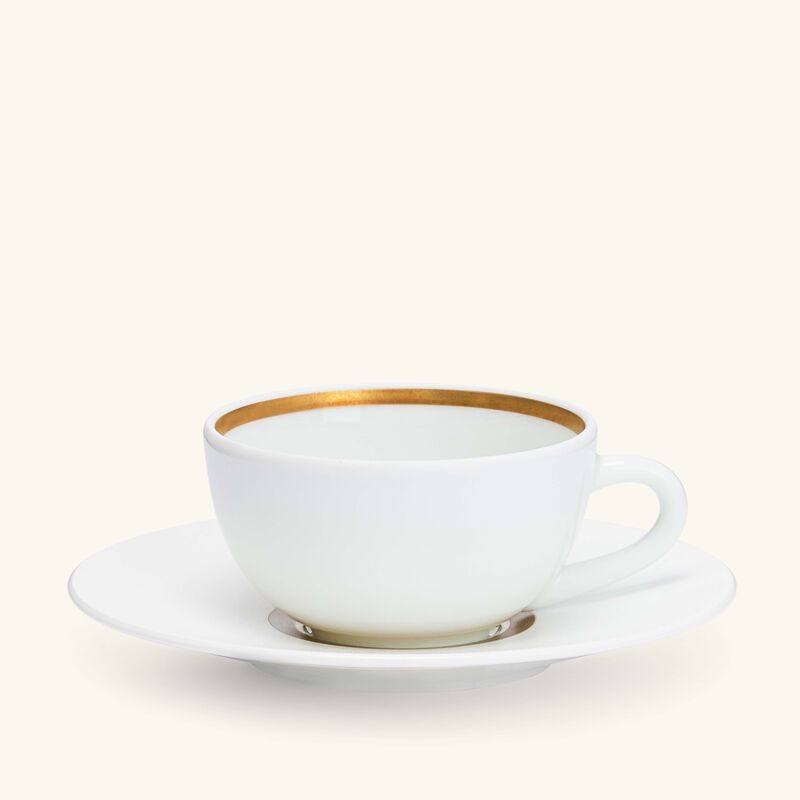 bernardaud kronos or coffee cup   saucer white
