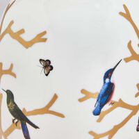 Aux Oiseaux Toscan Vase Medium Gold bernardaud aux oiseaux toscan vase medium gold