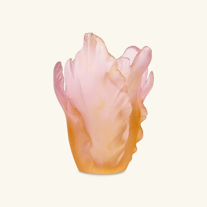 Tulipe Vase Amber Pink Small Limited Edition daum tulipe vase amber pink small limited edition