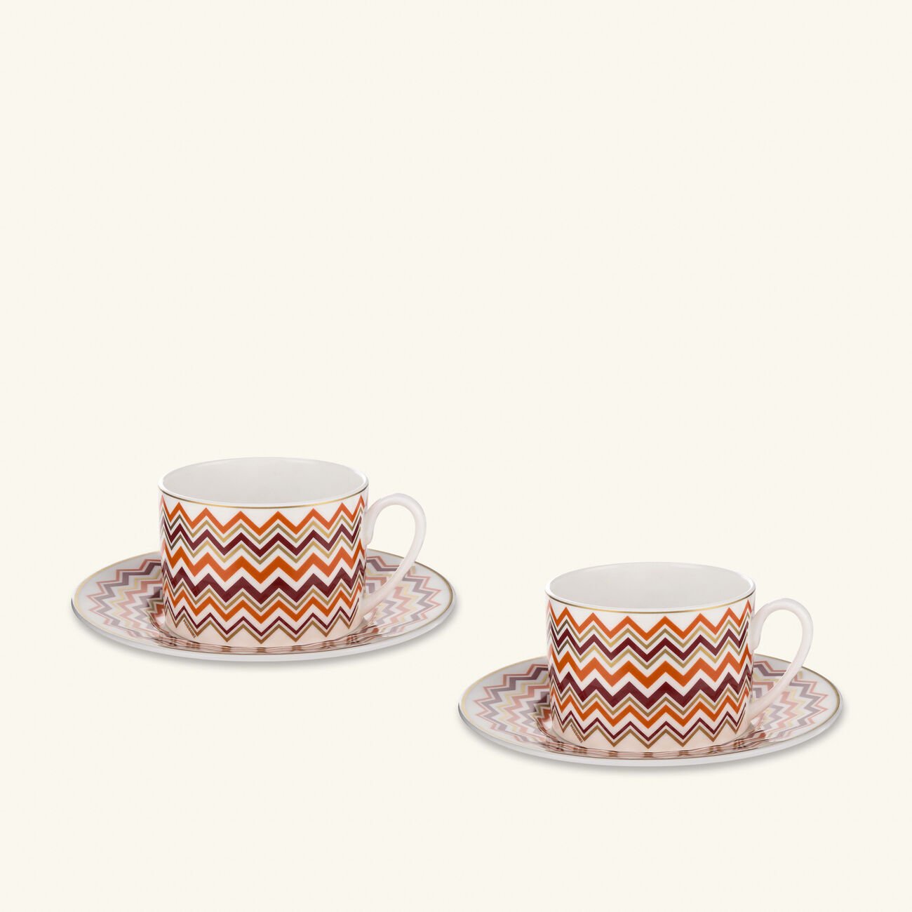 missoni home iconic tea cup   saucer multicolor