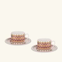 missoni home iconic tea cup   saucer multicolor