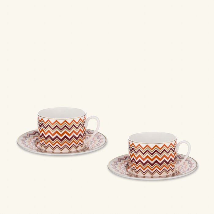 ICONIC Tea Cup & Saucer Multicolor missoni home iconic tea cup saucer multicolor