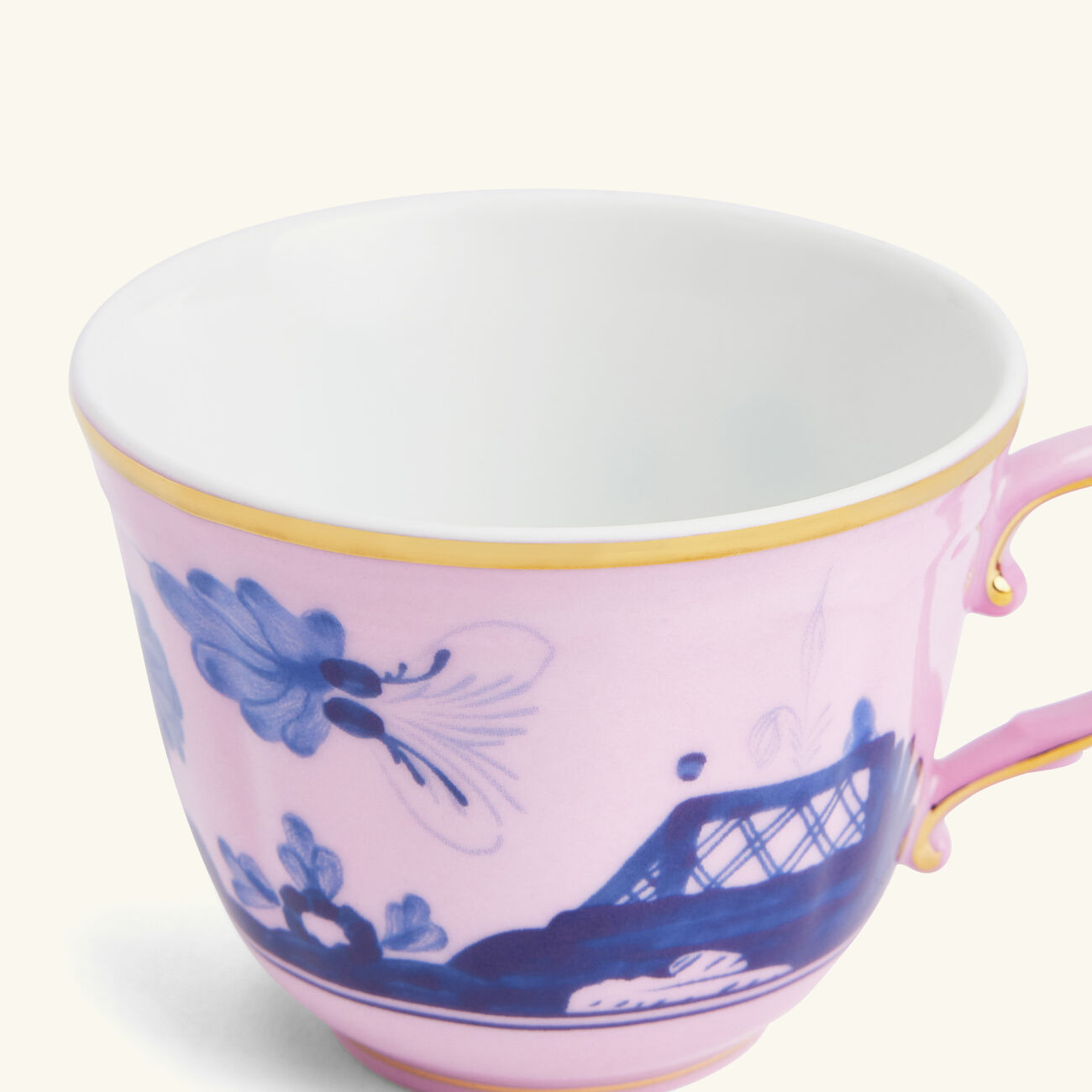 ginori 1735 oriente italiano azalea coffee cup pink
