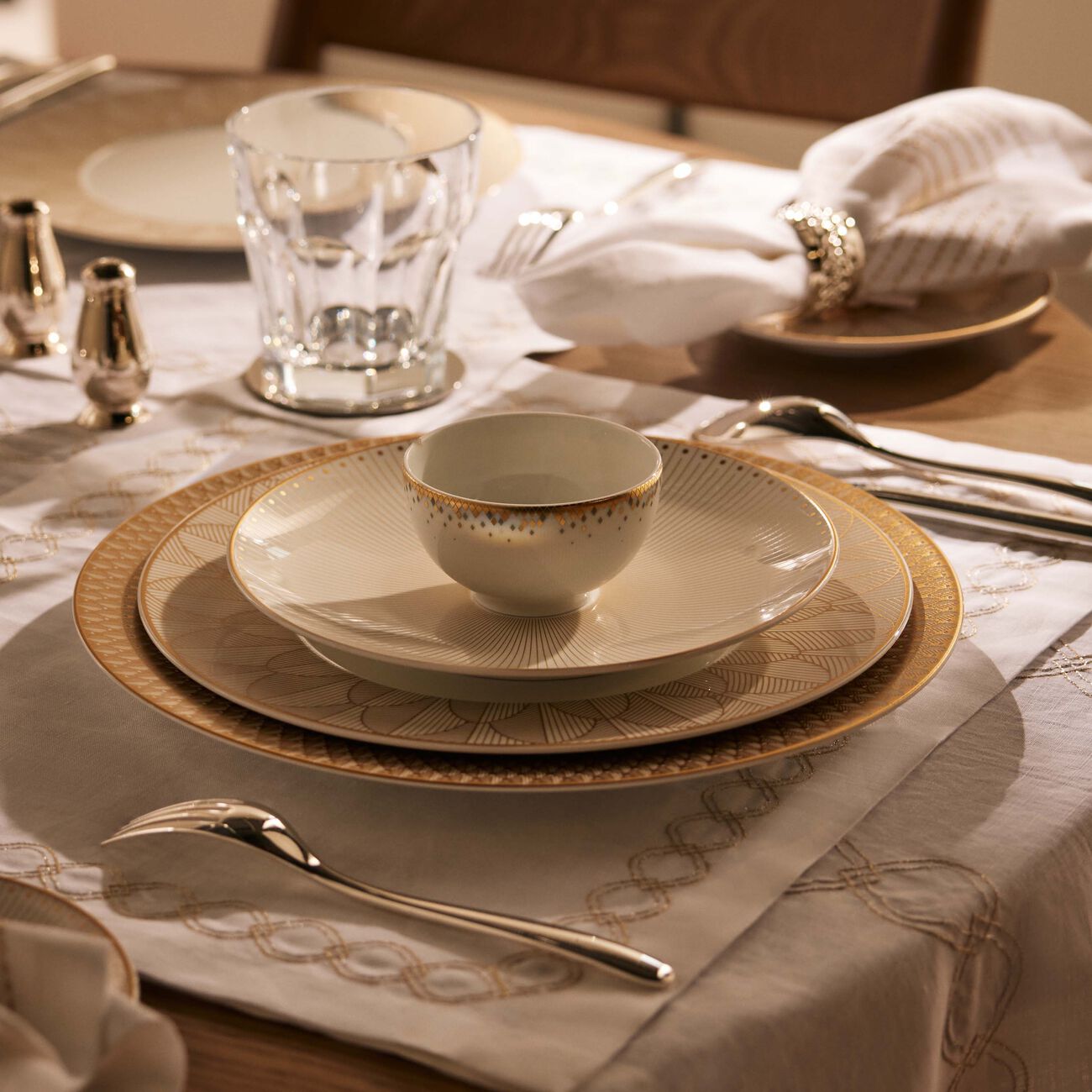 haviland souffle d or soup bowl gold 9cm set of 2