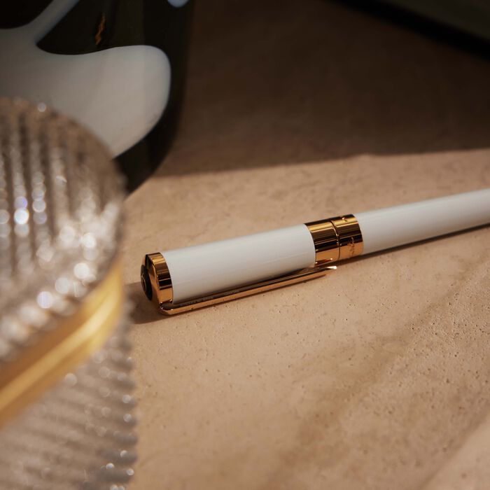 st dupont liberte rollerball pen white