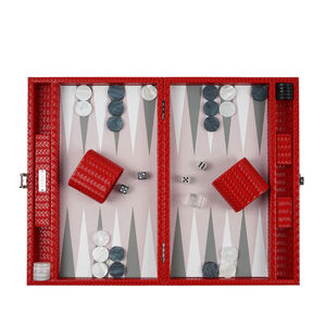 Ruby Braided Backgammon Set, medium
