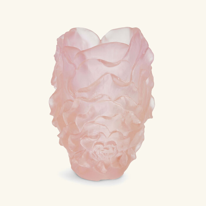 daum camellia vase small pink
