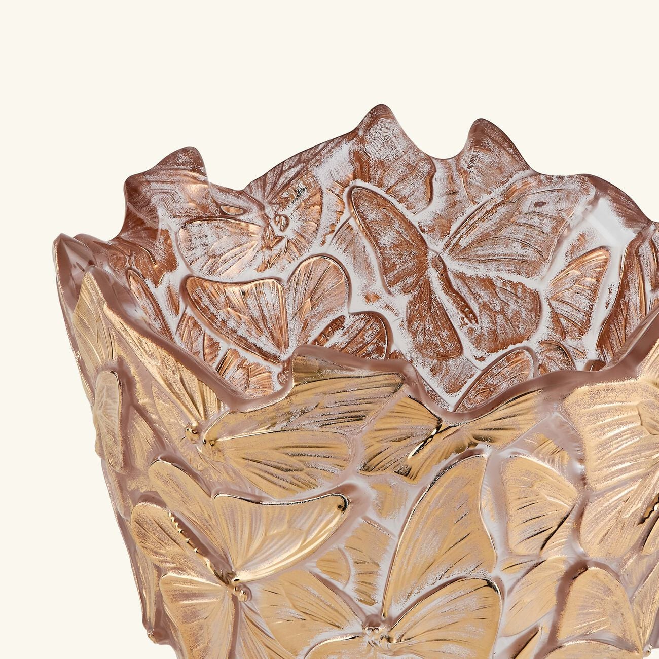 Papillons Vase Large Gold - Limited Edition 90 Pieces lalique papillons vase large gold limited edition 90 pieces