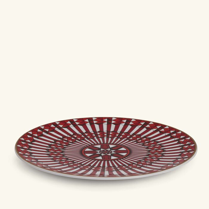 baccarat arcadia bread plate round red 16cm
