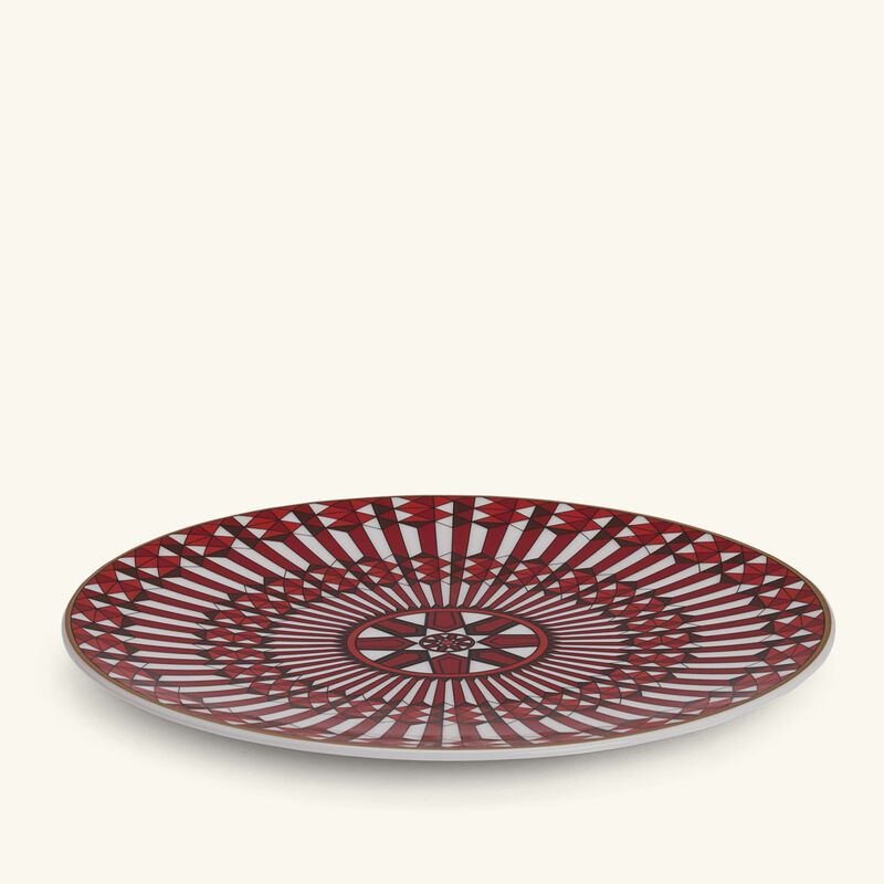 baccarat arcadia bread plate round red 16cm