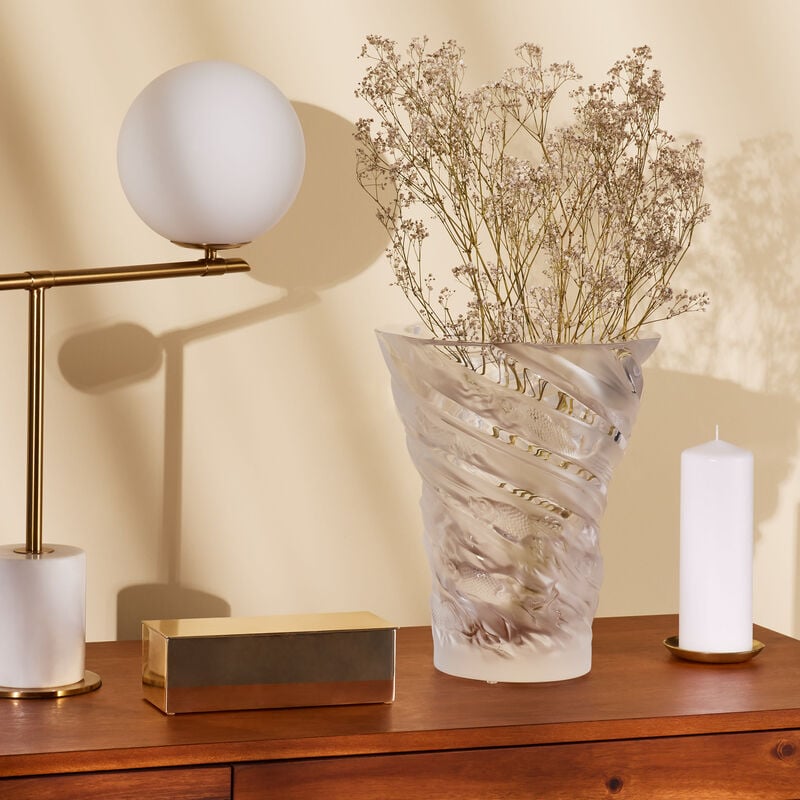 Carpes Koi Vase Medium Clear lalique carpes koi vase medium clear