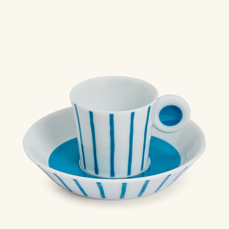 Irazu Coffee Cup & Saucer Blue Set Of 6 bernardaud irazu coffee cup saucer blue set of 6
