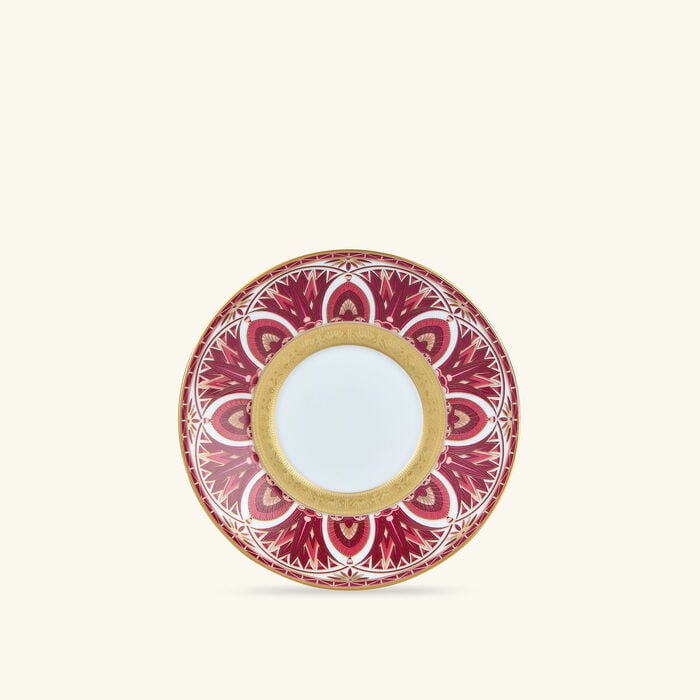 haviland reves du nil pourpre coffee cup   saucer red