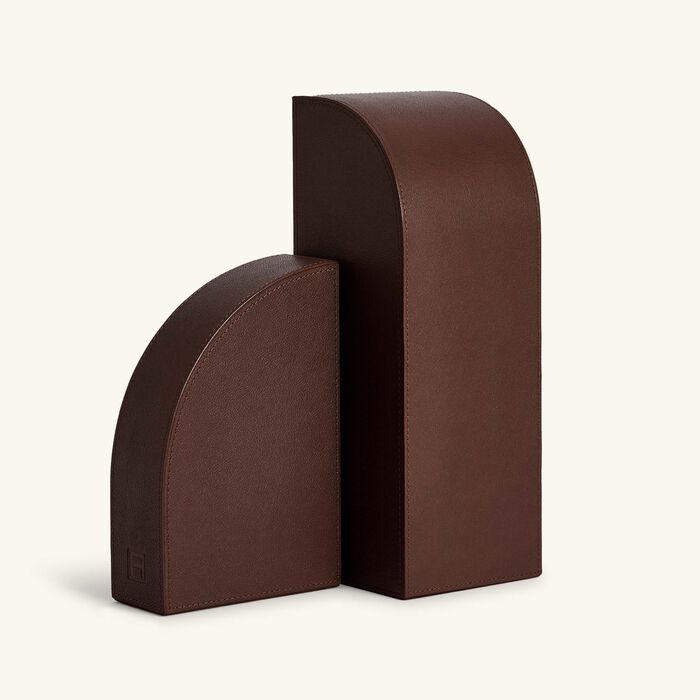 assouline cubist left bookend brown
