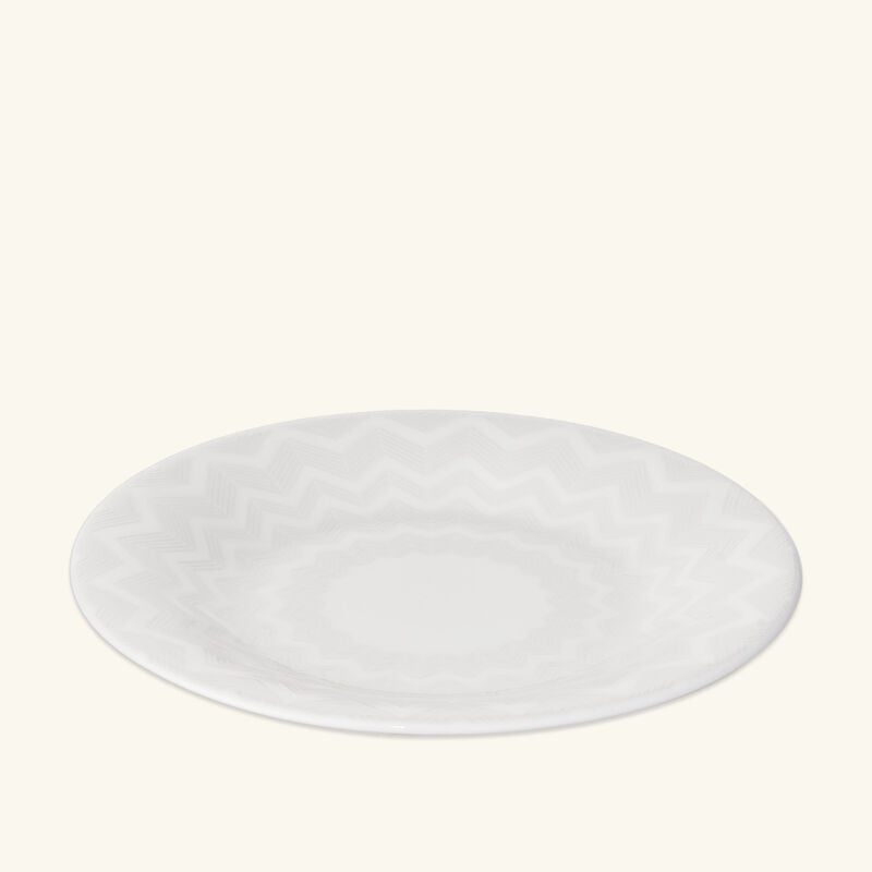 missoni home zig zag bread   butter plate round white 15 cm set of 2