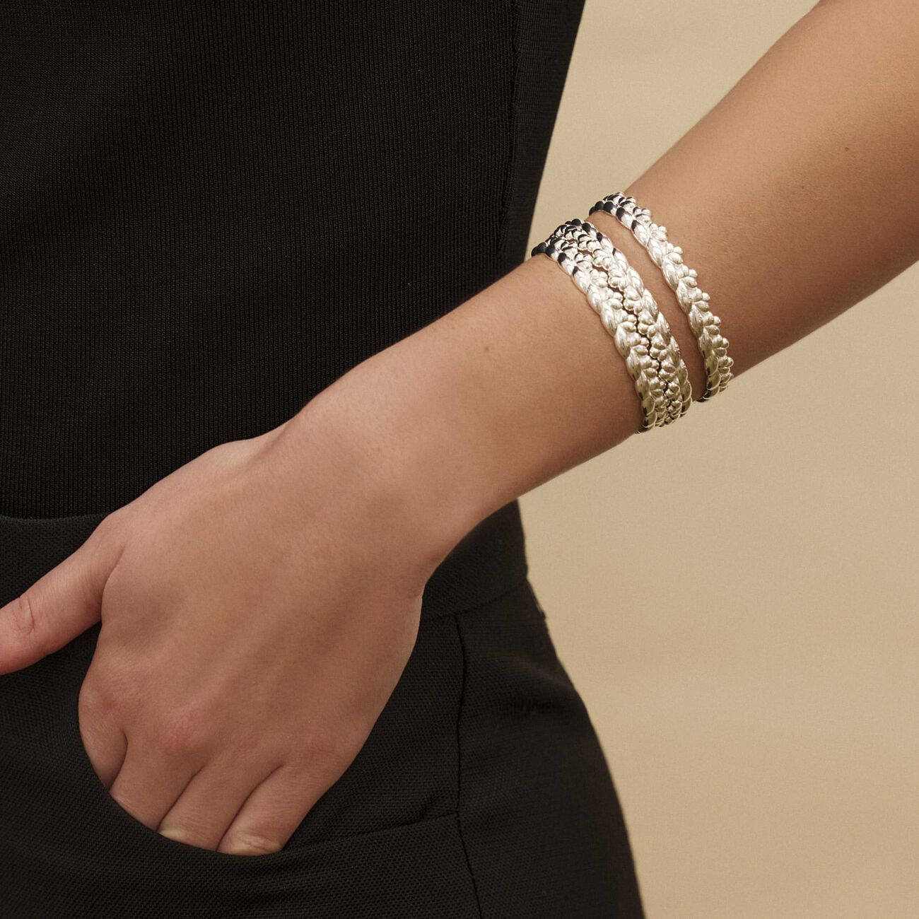 Babylone Bangle Sterling Silver Size 2 christofle babylone bangle sterling silver size 2