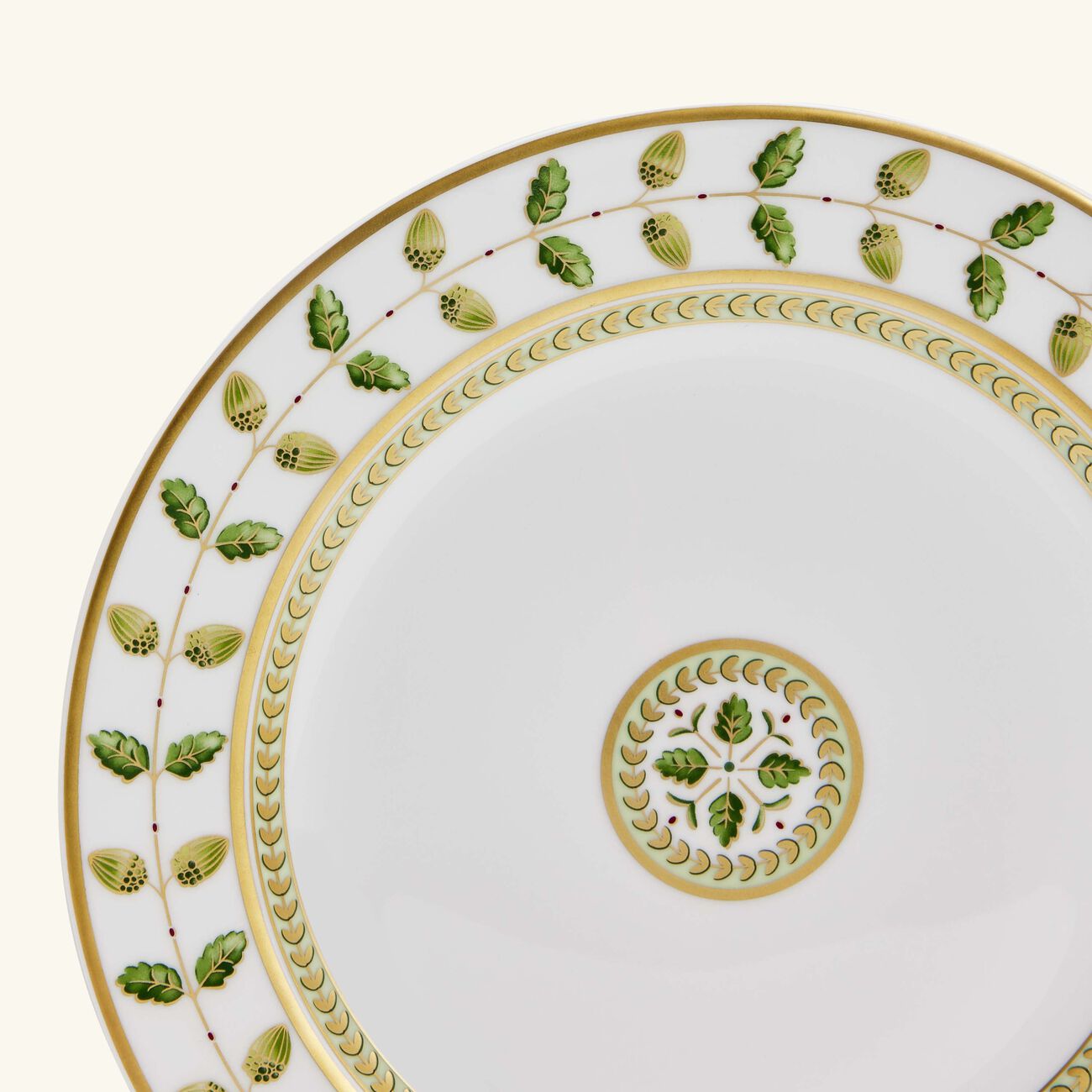 bernardaud constance dessert plate round green 19cm