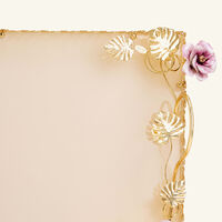 villari hibiscus tea tray rectangular gold