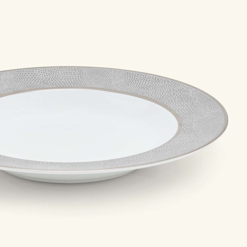 bernardaud sauvage soup plate round silver 22cm
