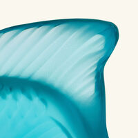 لاليك منحوتة على شكل سمكة صغيرة أزرق فاتح