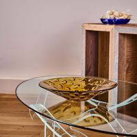 Crystal Open Centerpiece Amber mario cioni c crystal open centerpiece amber