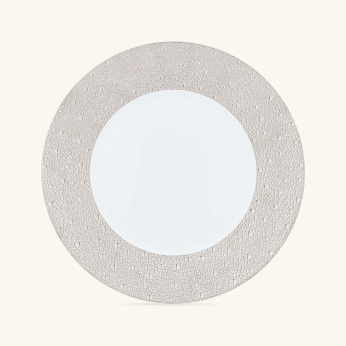 bernardaud ecume service plate round silver 29cm