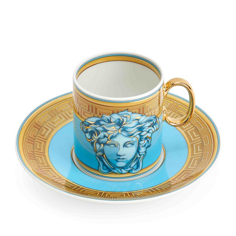 Blue Coin Espresso Cup & Saucer, large