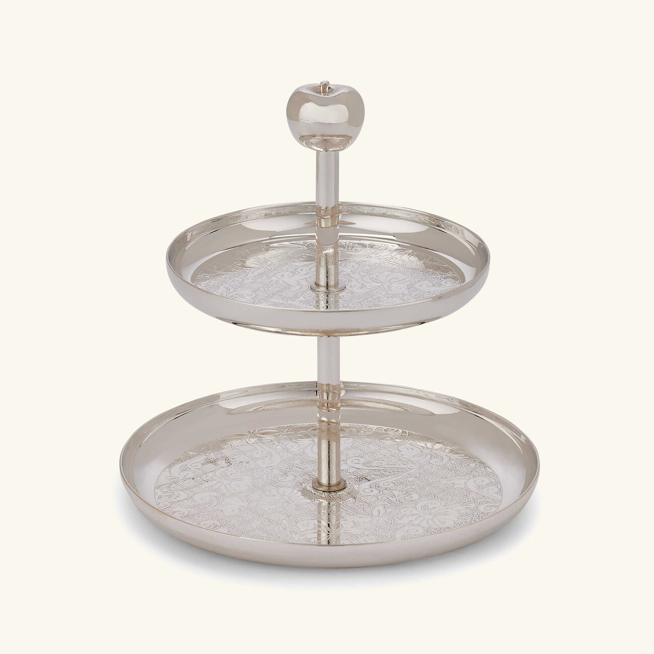 christofle jardin d eden cake stand 2 tier silver plated
