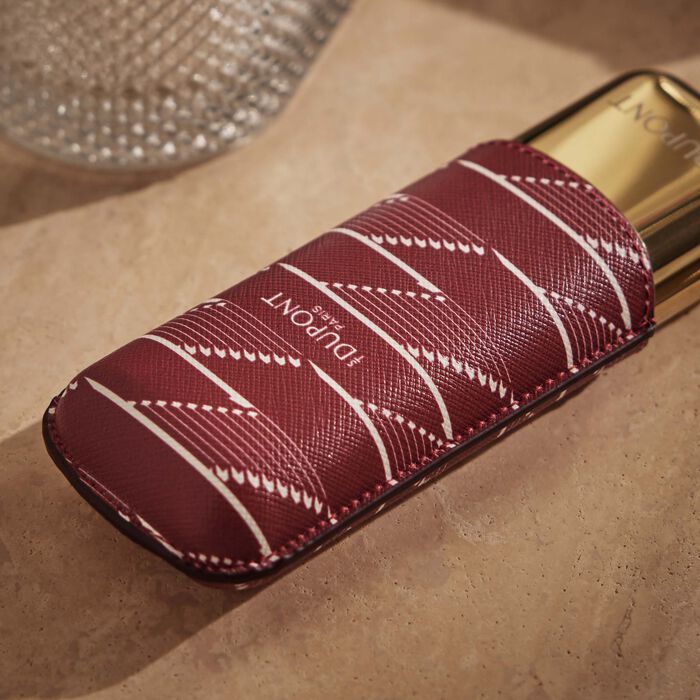 st dupont monogram 1872 2 cigar case burgundy
