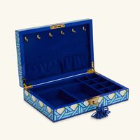 jonathan adler basketweave lacquer jewelry box blue