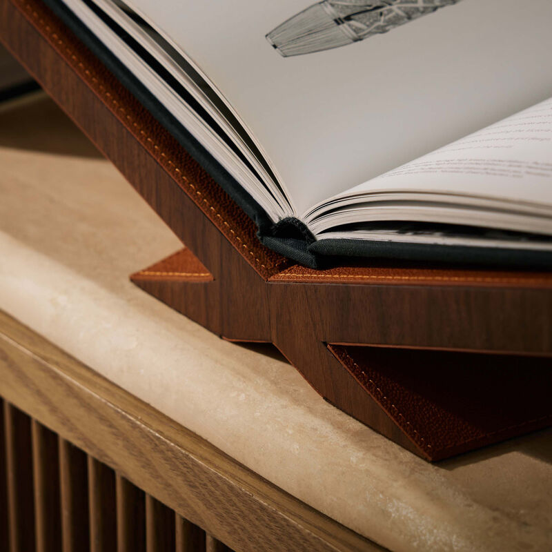 assouline culture classic bookstand camel