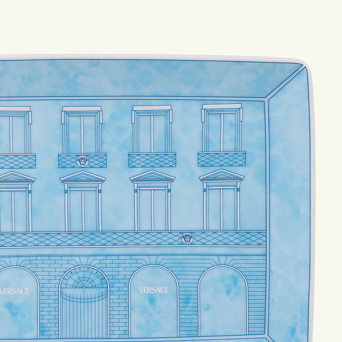 Palazzo Serving Platter Sqaure Blue 18cm versace palazzo serving platter sqaure blue 18cm