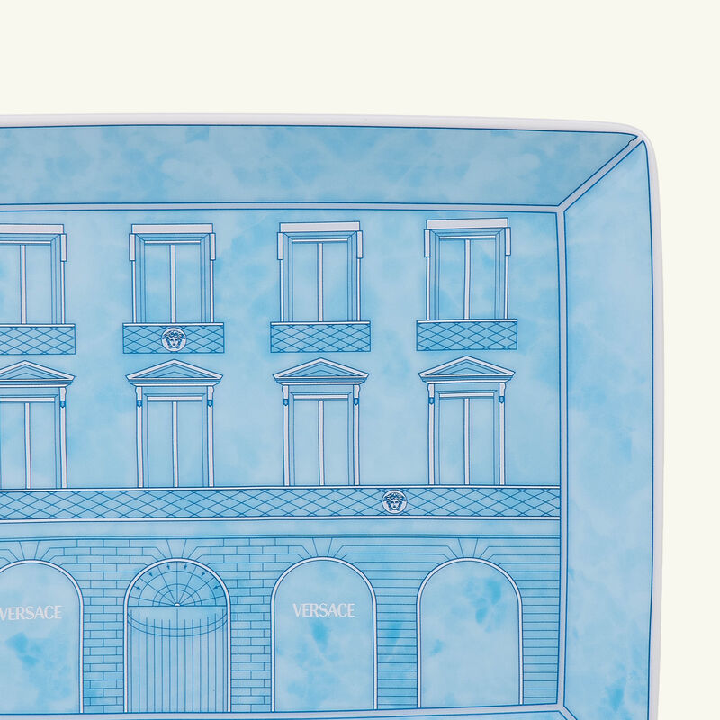 Palazzo Serving Platter Sqaure Blue 18cm versace palazzo serving platter sqaure blue 18cm