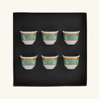 Scala del Palazzo Arabic Coffee Cup Green Set Of 6 versace scala del palazzo arabic coffee cup green set of 6