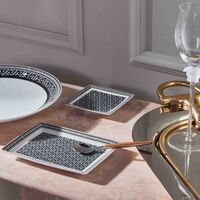 versace la greca signature serving platter rectangular 21cm