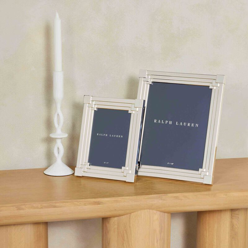 رالف لورين هوم إطار الصور جاموند مطلي بالفضة 20 25سم