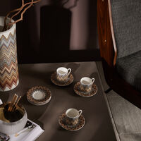 ميسوني هوم طقم زيك زاك جاريس المؤلف من 6 فناجين للقهوة مع صحونها مزينة بنقوش