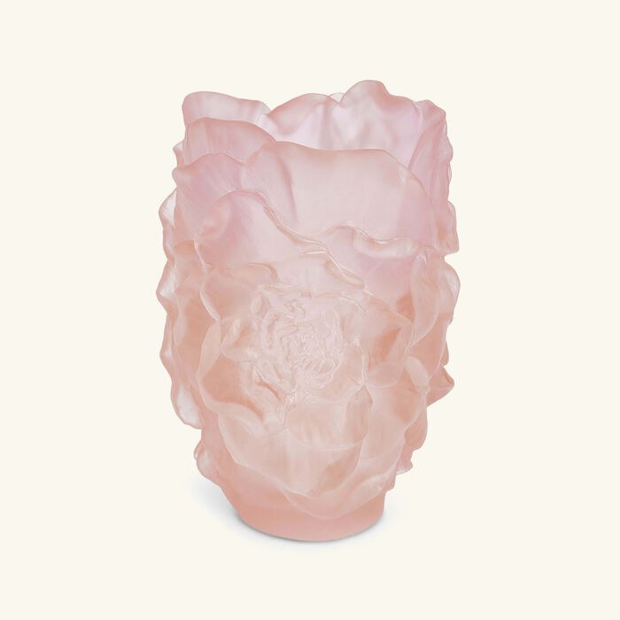 daum camellia vase small pink