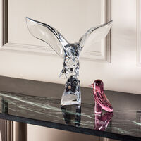 baccarat faunacrystopolis bird figurine mini pink