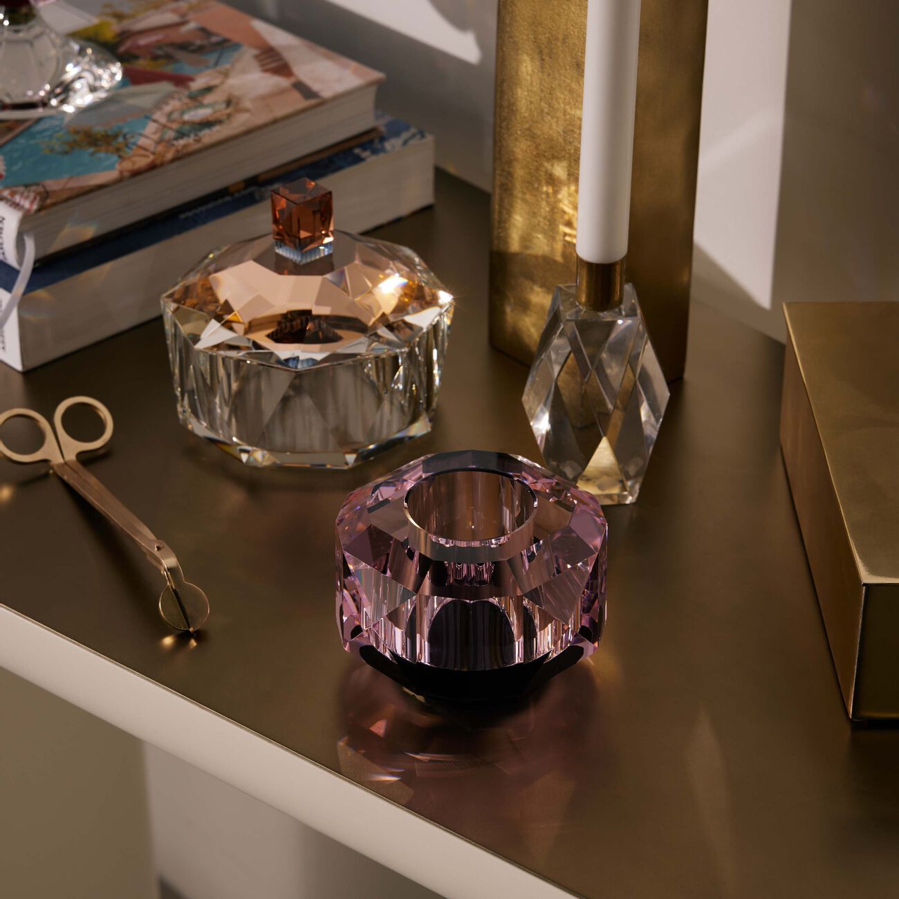 ريفليكشنز كوبنهاغن حامل شموع راديانت تكساس سبريم باللون الوردي