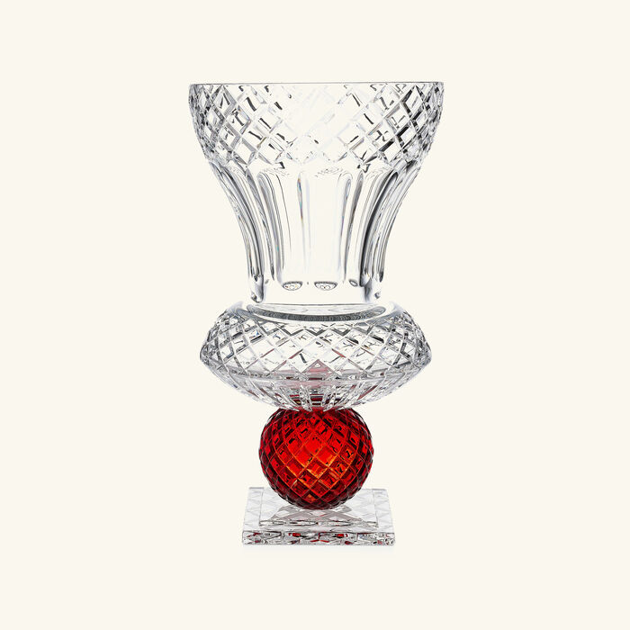 ماريو تشيوني مزهرية كاترينا كبيرة حمراء