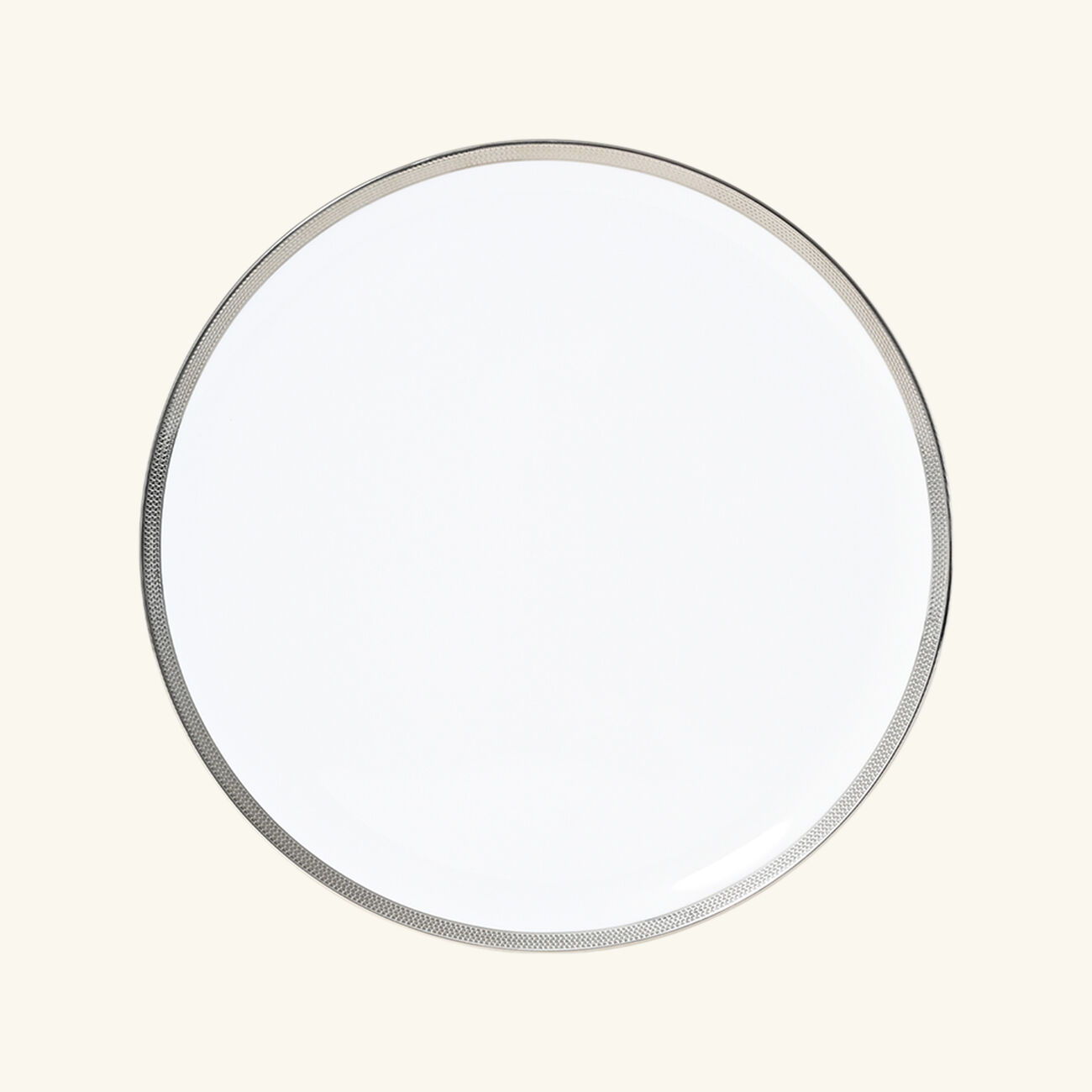 bernardaud maille platine serving platter round white 32cm