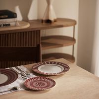 baccarat arcadia bread plate round red 16cm