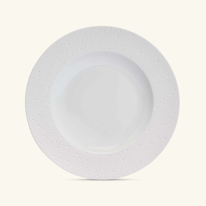 bernardaud ecume soup plate round white 29cm