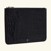 st dupont croco dandy flat pouch black