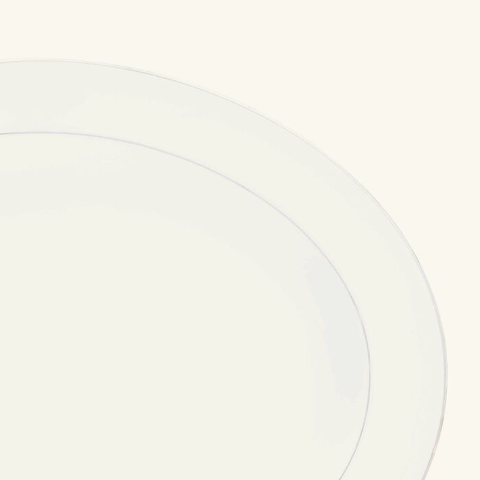 كريستوفل طبق الضيافة آلبي بيضاوي باللون الفضي 38 سم